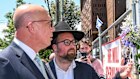 Opposition Leader Peter Dutton arrives at the synagogue and meets with the local Jewish community.