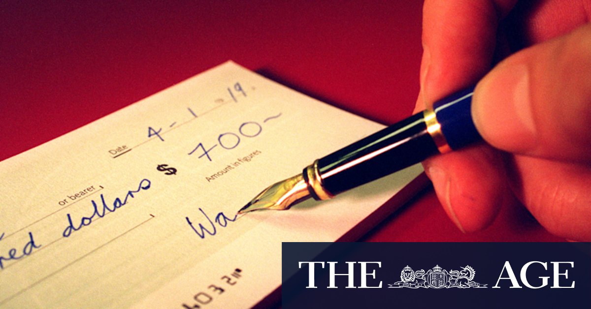 The cheque is a dramatic (and dying) way to spend a dollar. We must keep it alive