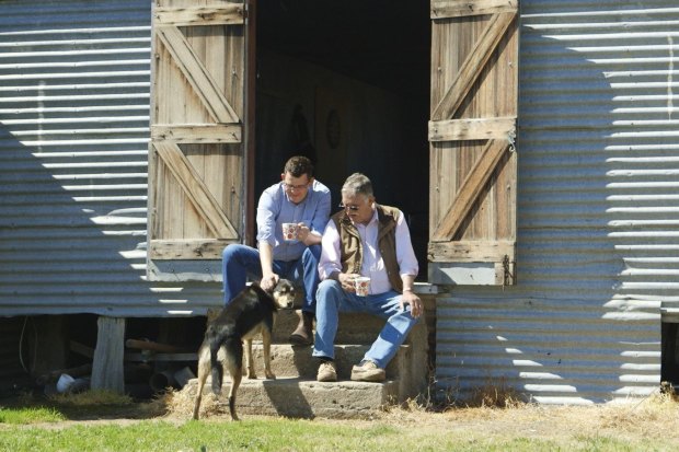 Andrews with his late father Bob, who ran a smallgoods business.