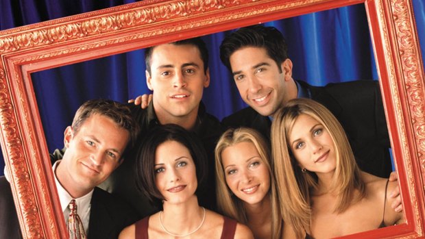Matthew Perry, Courteney Cox Arquette, Matt LeBlanc, Lisa Kudrow, David Schwimmer, Jennifer Aniston in Friends.