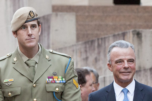 Ben Roberts-Smith and then director of the War Memorial, Dr Brendan Nelson. 