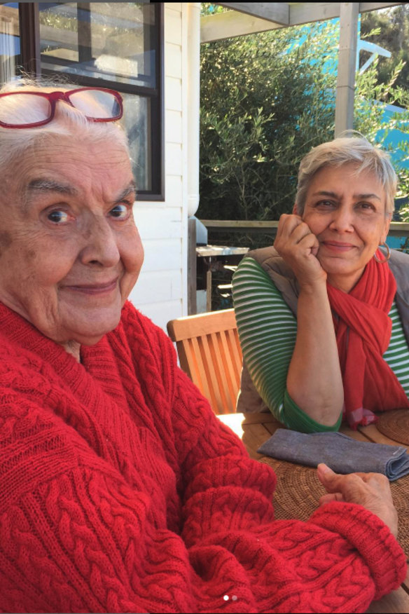 Caroline Baum with her mother, Judith, in 2019.