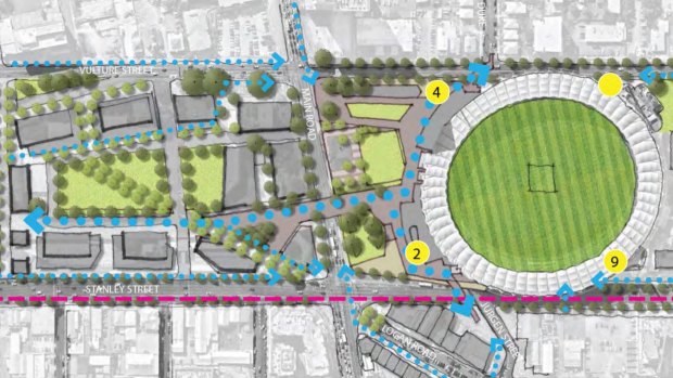 Green space, a new entrance and better links to buses and future trains are all idea for a new-look Gabba.