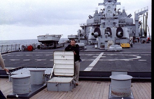 Graeme Andrews on USS Missouri in 1986.
