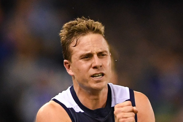 Mitch Duncan has played 203 games for the Cats.