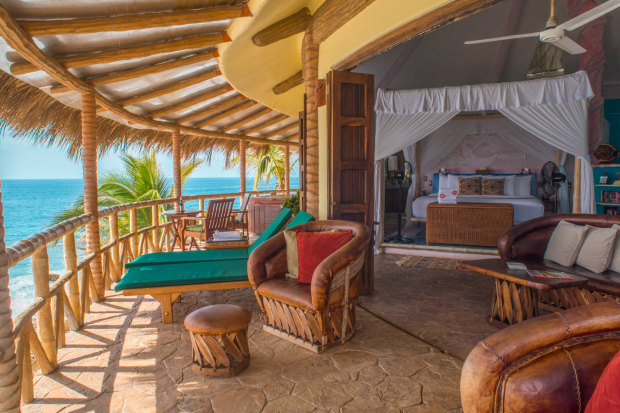Playa Escondida’s vibrant villa design borrows from Mesoamerican culture.