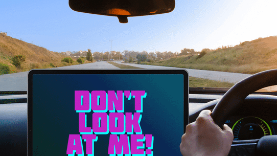 Car menu touchscreen distraction GIF