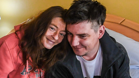 Natalie Dibnah and Steven Whiting were living in a squat before being put up in a hotel during the pandemic.