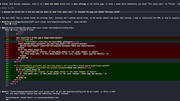 Claude Code in a Mac terminal is less friendly to look at than web Claude, but a lot less chatty and more powerful.