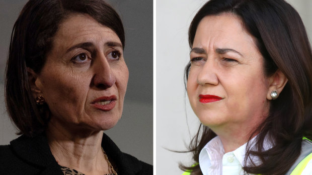 NSW Premier Gladys Berejiklian and Queensland Premier Annastacia Palaszczuk. 