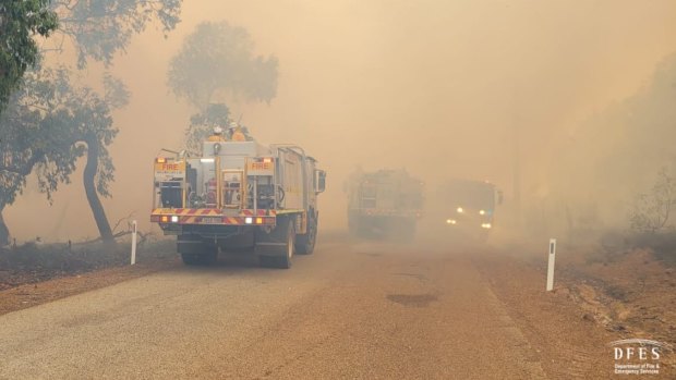 Fires raged across WA on Thursday. 