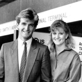 Former Olympic swimmer Mark Kerry and his wife Lynda pictured in 1984.