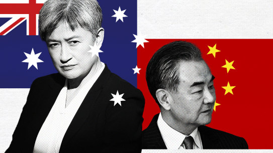 Penny Wong and Wang Yi 