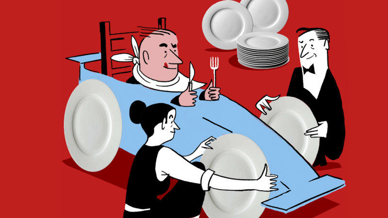 You might think you’re ‘helping’, but leave the plate-stacking to the professionals