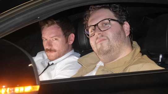 Cameron James, left, and Alexei Toliopoulos are in search of the mysterious author behind a fan fiction written about the cartoonish Soviet Union super-villain, Ivan Drago.