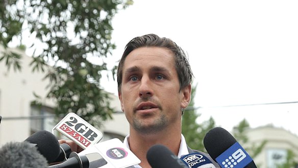 Dog days: Mitchell Pearce was fined and suspended for his Australia Day antics in 2016.