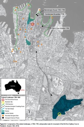 Aboriginal people moved flint from British ships at Sydney Cove to Randwick. 