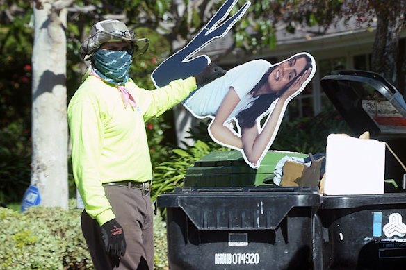 The Ana de Armas cutout thrown away outside Ben Affleck’s home.