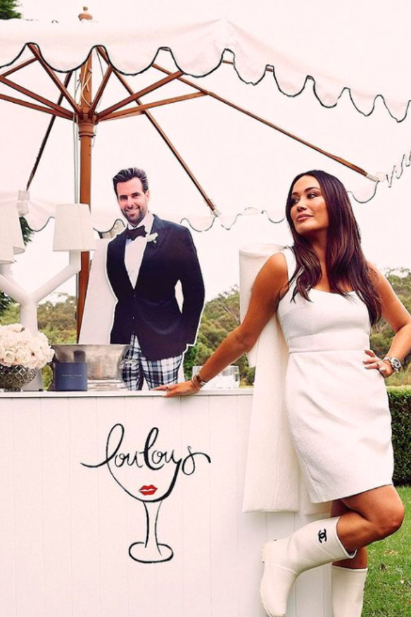 Lou Hay at her French-themed bridal shower last weekend.