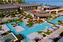  Jason Rigby was found stabbed in his staff quarters at Nadi’s five-star Crowne Plaza Resort in Fiji (pictured)