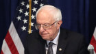 Bernie Sanders after addressing media in Vermont.