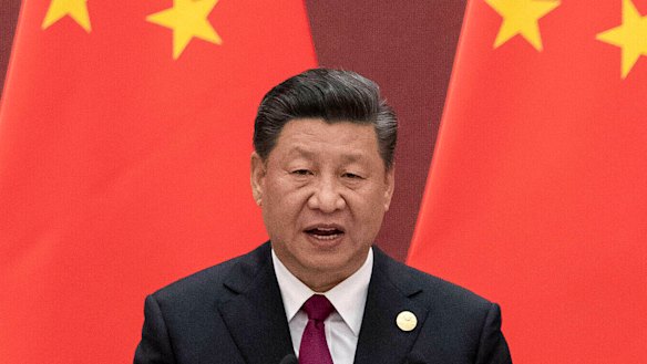 Chinese President Xi Jinping opens a Belt and Road Forum at the Great Hall of the People in Beijing.
