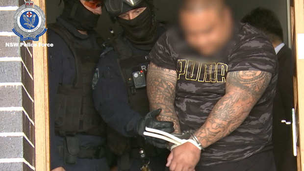 NSW Police arrest a man at Leppington in connection to the shooting of Ho Ledinh at Bankstown in 2018. 