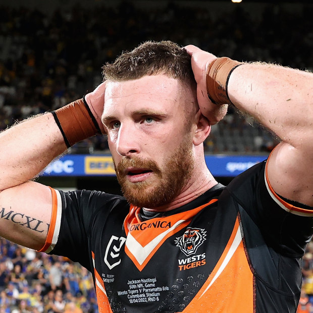 Jackson Hastings was the star of the show in the Tigers’ win over Parramatta last week.