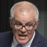 Former Prime Minister Scott Morrison speaks on the censure motion in the House of Representatives on Wednesday.