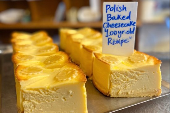 Polish baked cheesecake at St Kilda stalwart Monarch Cakes.