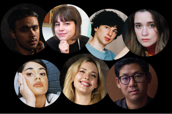 Fresh faces : (top row): Thomas Weatherall, Nadia Hernandez, Babyface Mal and Alice Englert; (second row): Ayesha Madon, Emme Hoy and Andre Dao.