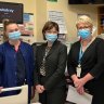 Health Minister Mary-Anne Thomas (second from left) during her August 9 visit to Colac Area Health.