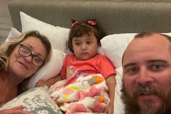 Leanne and Daniel Shanks with Adelynn in Mexico.