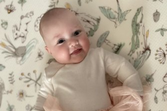 Baby Lavinia is now six months old and thriving after being born premature in Brisbane’s Mater Hospital.