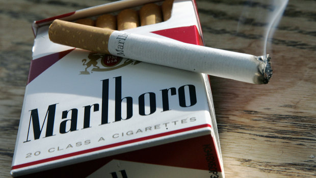 Tobacco stocks fell on Wall Street on a report the US government will force cigarette makers to lower nicotine levels.