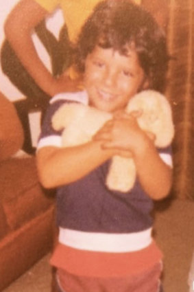 Alex at home in Sydney, aged six.