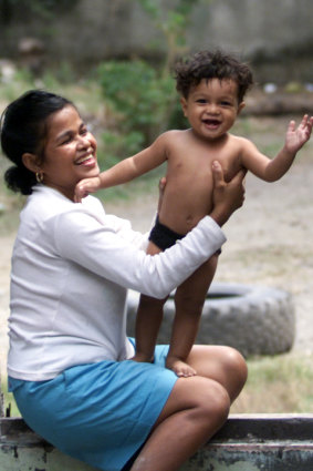 Pedro Unamet Remejio pictured one year after his "miracle" birth.