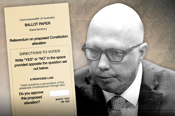 The AEC has rebuked Peter Dutton for his comments around referendum ballot papers.