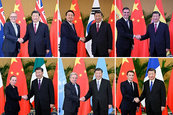 Il presidente Xi Jinping incontra i leader mondiali al vertice del G-20.