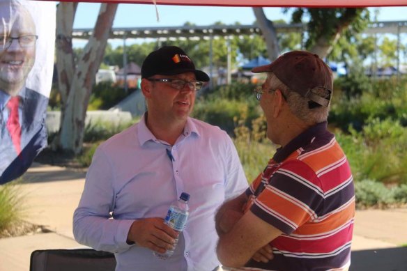 Barry Urban on the campaign trail in 2017.
