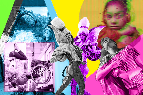 P-T: (clockwise from top left) Tip Duck; The Huxleys: Bloodlines; Message Bank; Guttered; and The Air Between Us.   