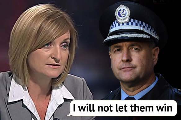 Former senior NSW police officers Pamela Young and Mick Willing.