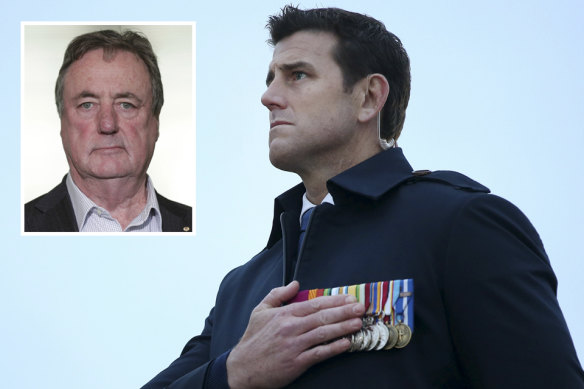 Ben Roberts-Smith and Mick Keelty (inset).