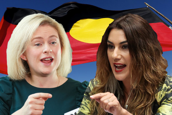 Senators Amanda Stoker and Lidia Thorpe have clashed over the government’s decision to buy the rights to the Aboriginal flag
