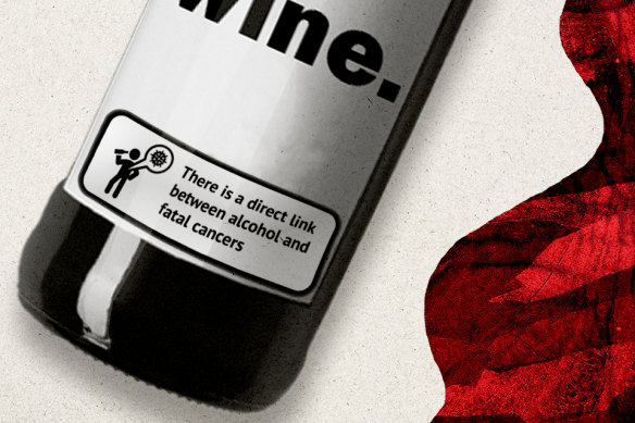 An artist’s impression of what future alcohol warning labels could look like.