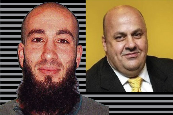 Bassam Hamzy (left) is accused to running a drug supply ring from Goulburn supermax prison, with help from solicitor Martin Churchill (right).