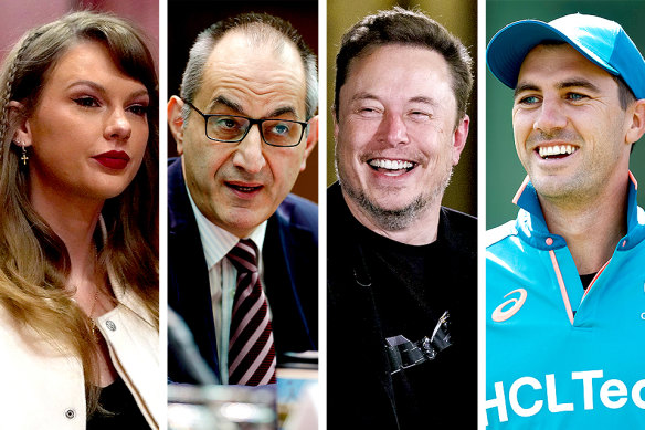 Last year was a big one for Taylor Swift, Mike Pezzulo, Elon Musk and Pat Cummins. But they won’t all remember it fondly.