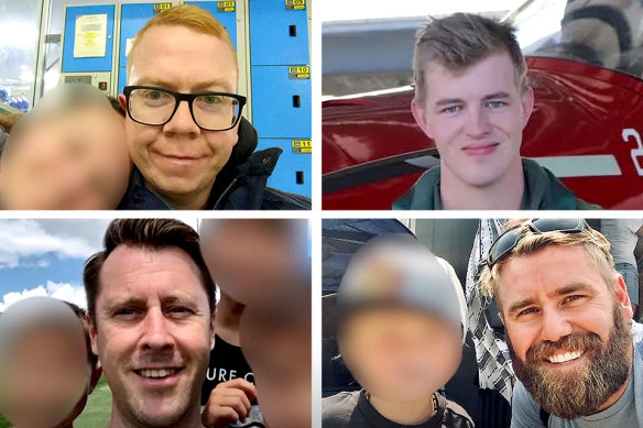 The helicopter crew who perished in the crash.