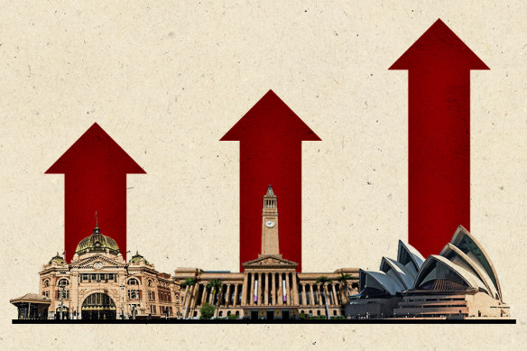 There’s yet another median house price record for Sydney - and Brisbane has leapfrogged Melbourne.