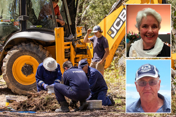 Police have confirmed that human remains unearthed in remote bushland near Dargo in November are those of missing campers Russell Hill and Carol Clay.